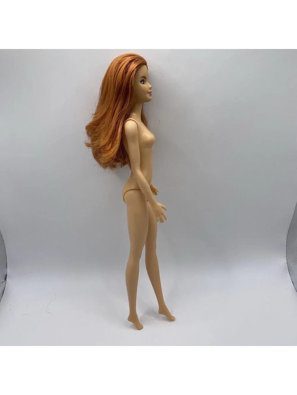 Nude Barbie 2015 Fashion Chic Red Hair Closed Mouth Brown Eyes T7439 Doll B19